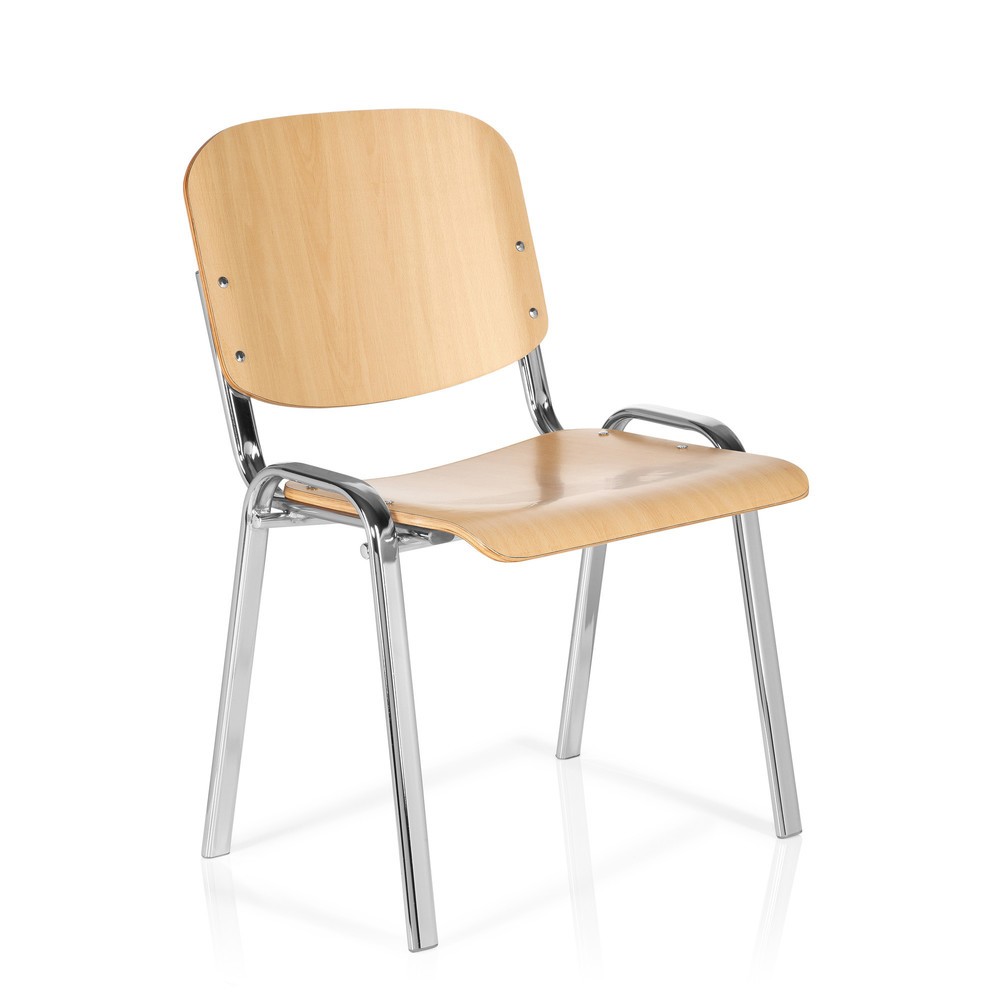 Productafbeelding nr. 3: Vergaderstoel / bezoekersstoel hjh OFFICE XT 600, chroom / beuk