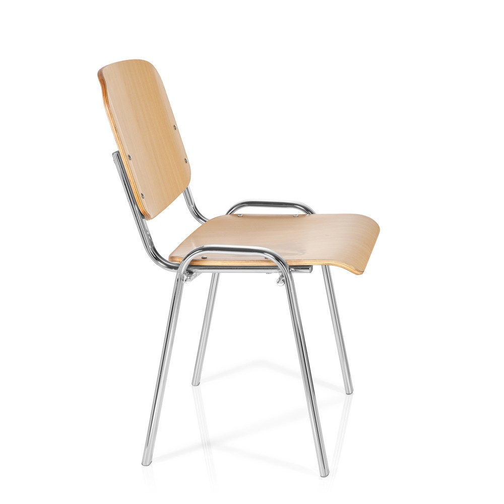Productafbeelding nr. 4: Vergaderstoel / bezoekersstoel hjh OFFICE XT 600, chroom / beuk