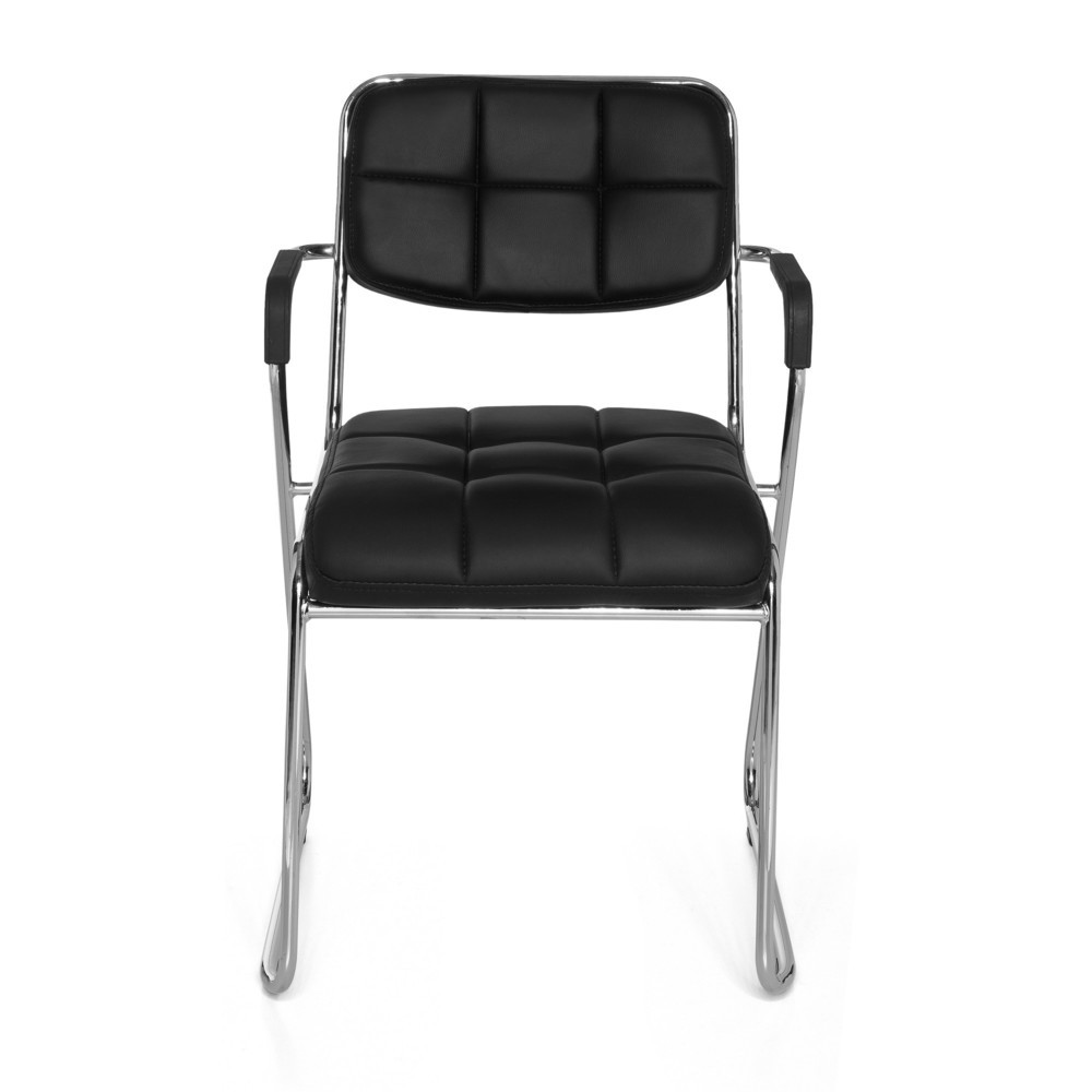 Product afbeelding: Vergaderstoel / sledestoel hjh OFFICE ZANTA V PU, zwart