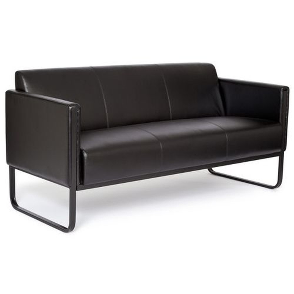 Productafbeelding nr. 3: Loungebank hjh OFFICE BALI BLACK frame zwart kunstleer glad, 3-zits, zwart