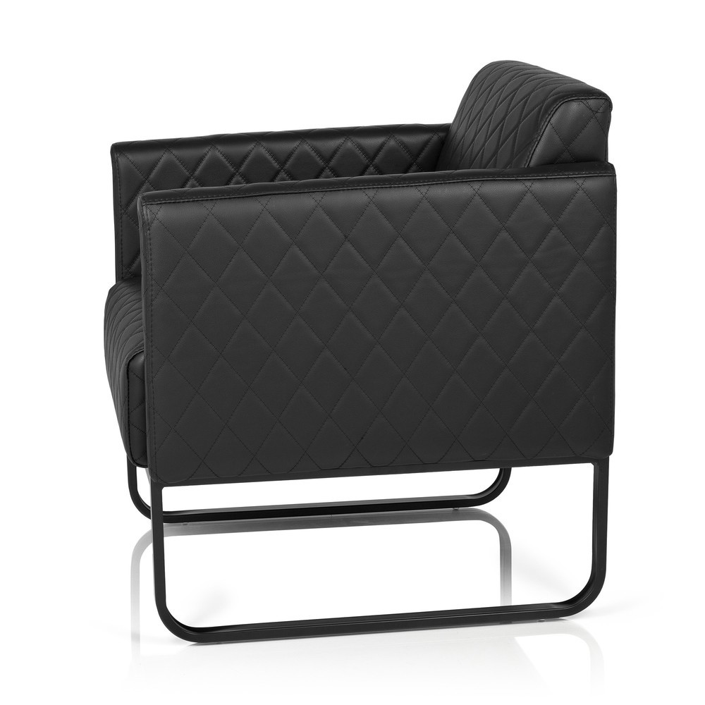 Productafbeelding nr. 9: Loungezetel hjh OFFICE ARUBA BLACK frame zwart kunstleer, 1-zits, zwart