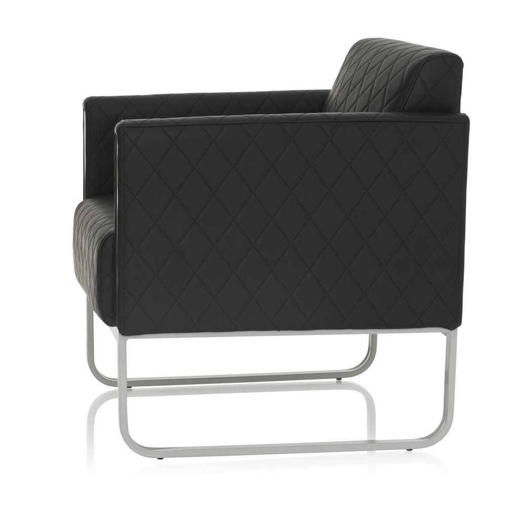 Productafbeelding nr. 9: Loungezetel hjh OFFICE ARUBA STEP frame lichtgrijs kunstleer, 1-zits, zwart