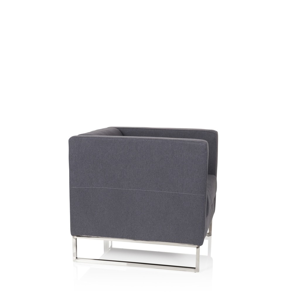 Productafbeelding nr. 3: Loungezetel hjh OFFICE BARBADOS frame roestvrij staal stof, 1-zits, donkergrijs