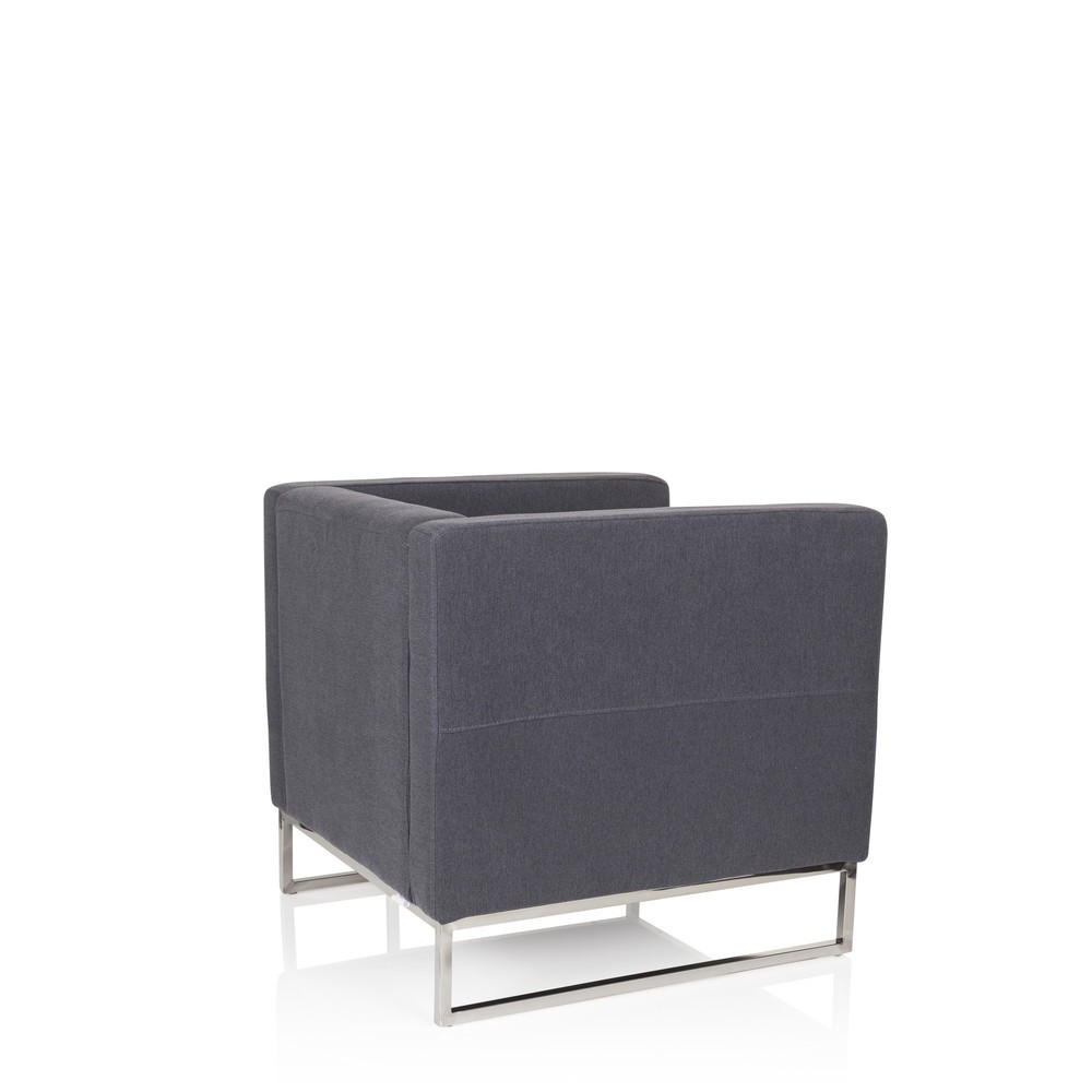 Productafbeelding nr. 4: Loungezetel hjh OFFICE BARBADOS frame roestvrij staal stof, 1-zits, donkergrijs