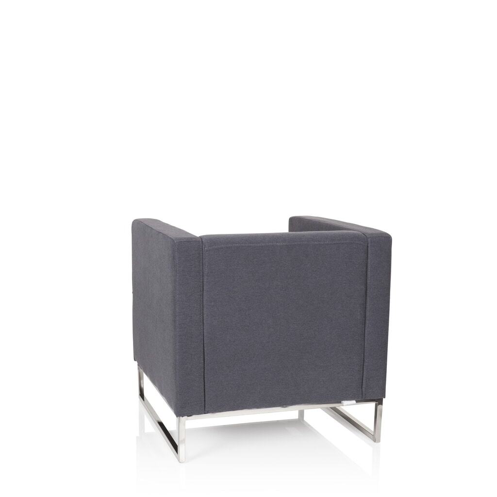 Productafbeelding nr. 7: Loungezetel hjh OFFICE BARBADOS frame roestvrij staal stof, 1-zits, donkergrijs