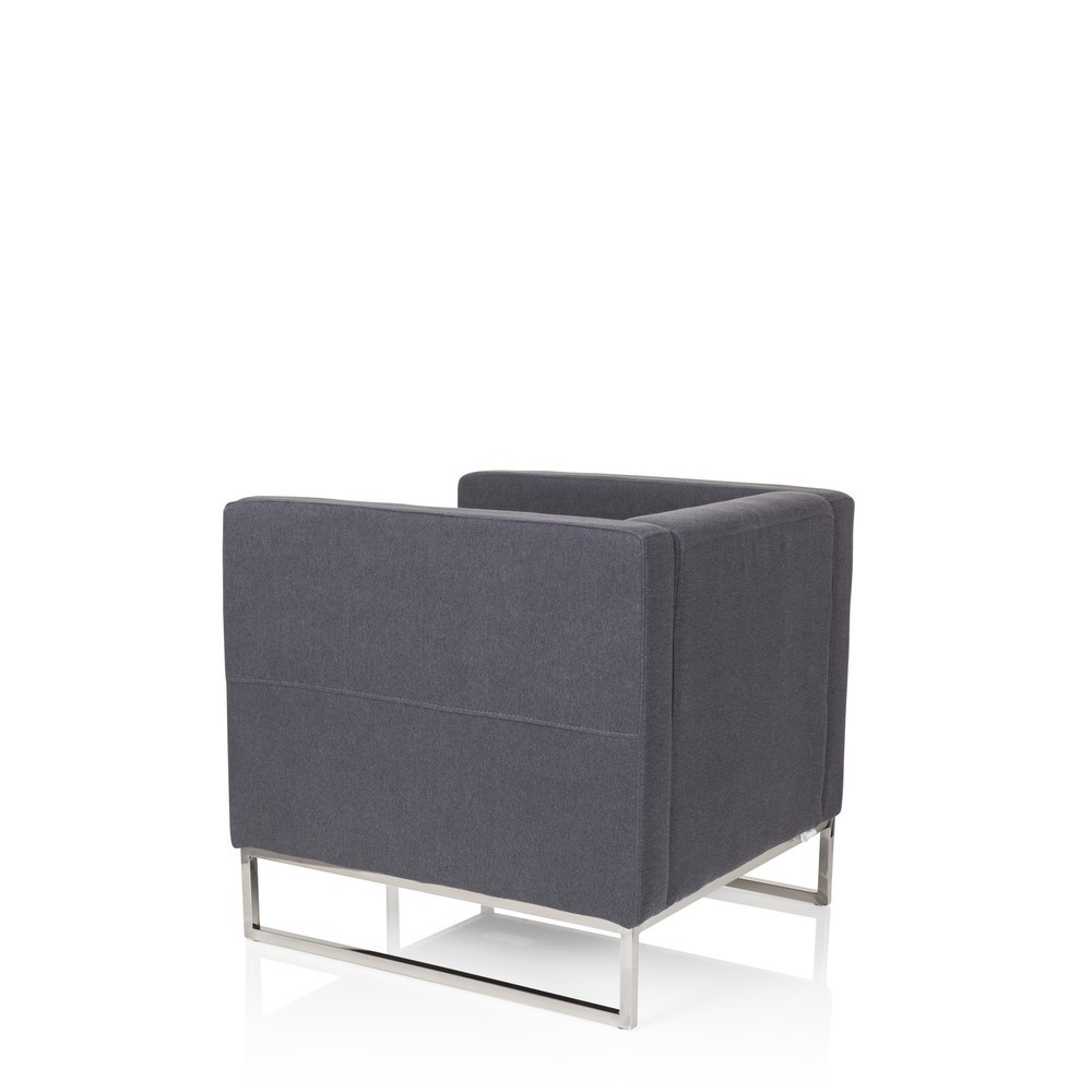 Productafbeelding nr. 8: Loungezetel hjh OFFICE BARBADOS frame roestvrij staal stof, 1-zits, donkergrijs