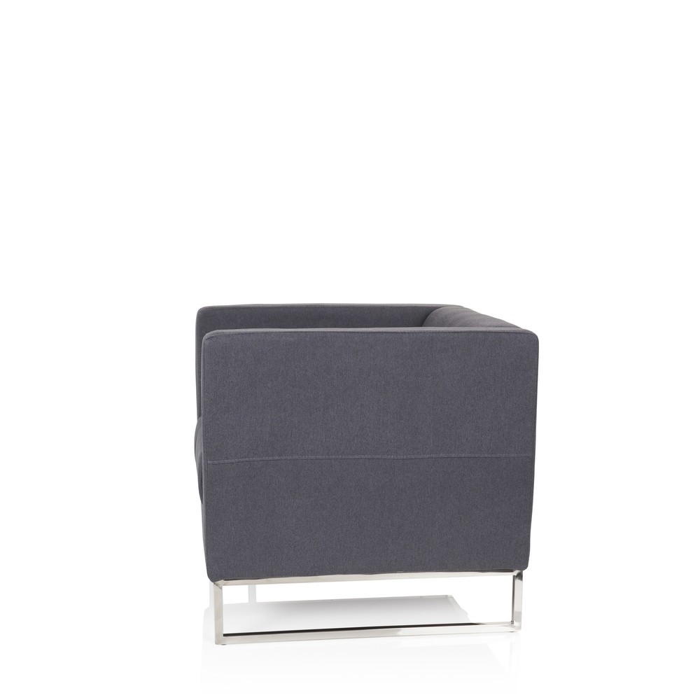 Productafbeelding nr. 9: Loungezetel hjh OFFICE BARBADOS frame roestvrij staal stof, 1-zits, donkergrijs