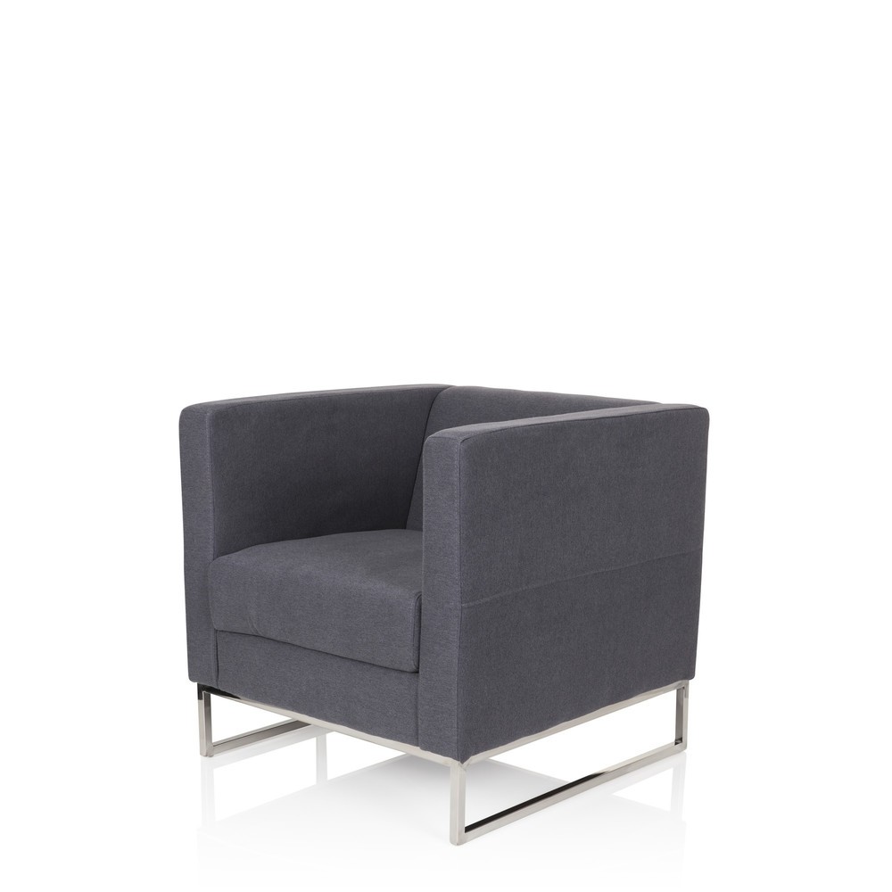 Productafbeelding nr. 10: Loungezetel hjh OFFICE BARBADOS frame roestvrij staal stof, 1-zits, donkergrijs