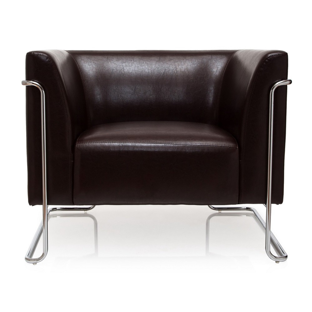 Productafbeelding nr. 1: Loungezetel hjh OFFICE CURACAO kunstleer, 1-zits, bruin