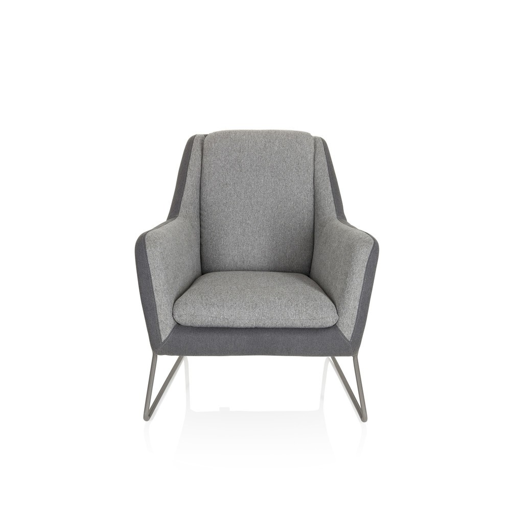Product afbeelding: Loungezetel hjh OFFICE LAGUN slede onderstel, 1-zits, lichtgrijs / donkergrijs