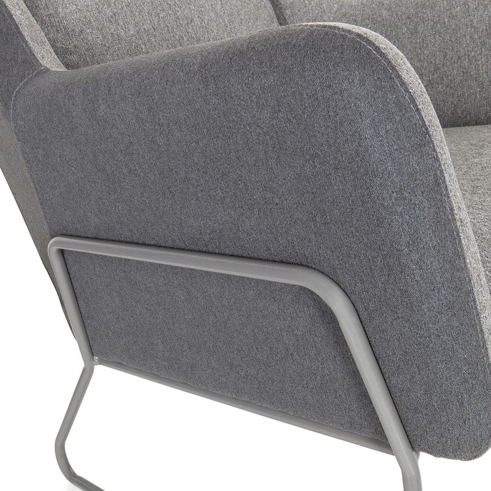 Productafbeelding nr. 2: Loungezetel hjh OFFICE LAGUN slede onderstel, 1-zits, lichtgrijs / donkergrijs