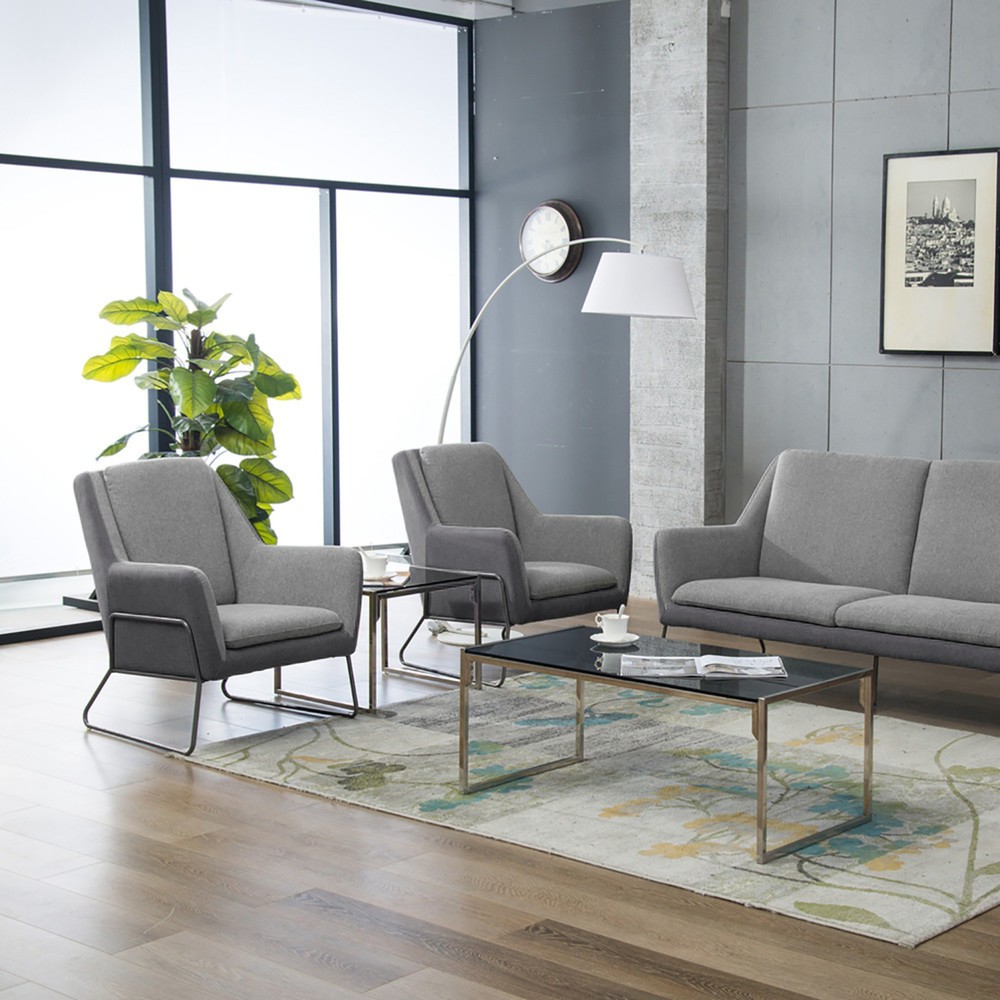 Productafbeelding nr. 4: Loungezetel hjh OFFICE LAGUN slede onderstel, 1-zits, lichtgrijs / donkergrijs
