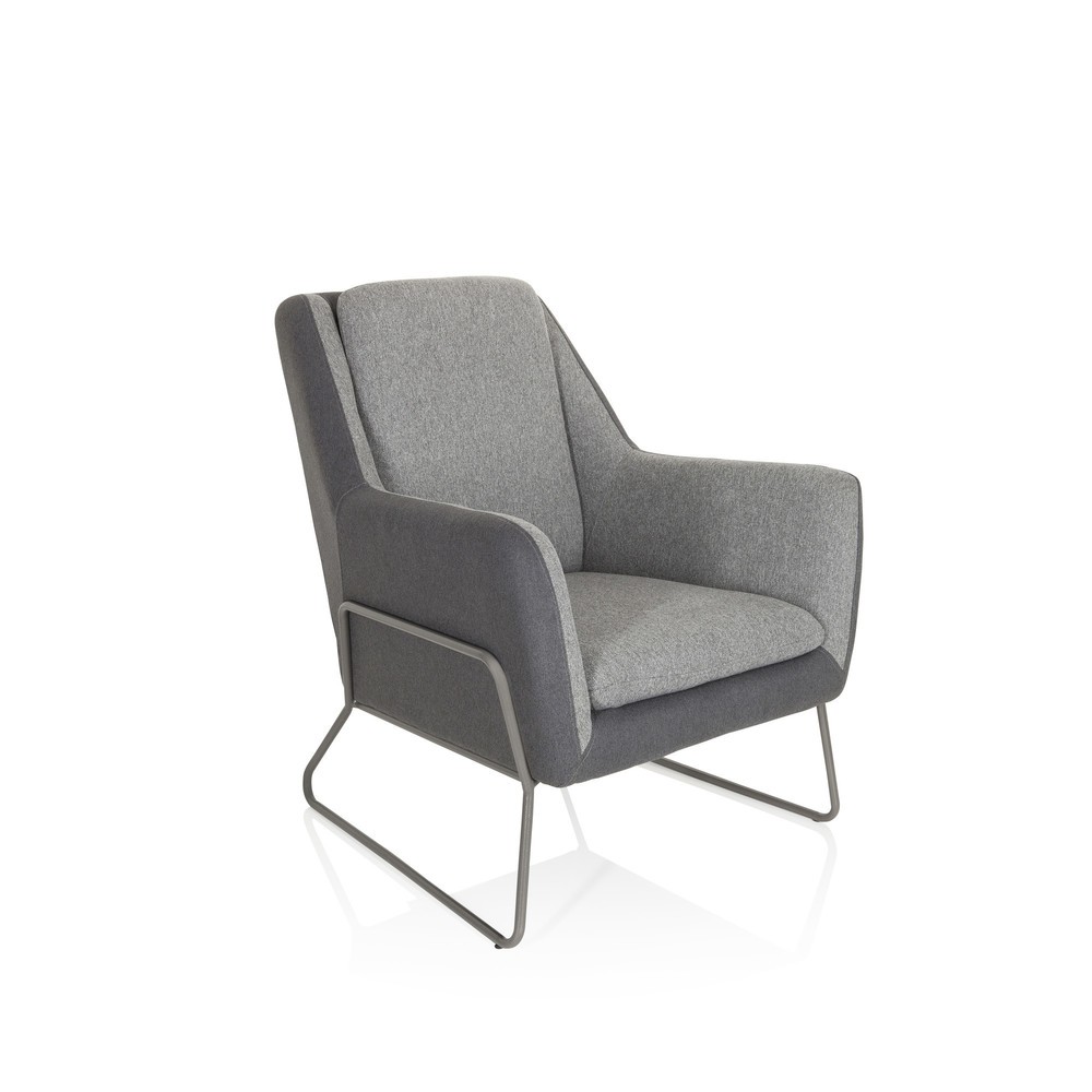 Productafbeelding nr. 6: Loungezetel hjh OFFICE LAGUN slede onderstel, 1-zits, lichtgrijs / donkergrijs