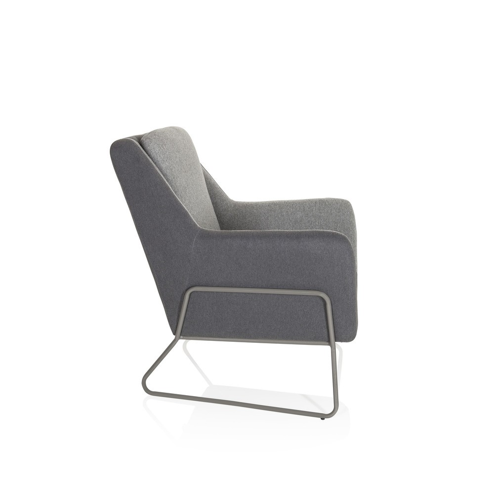 Productafbeelding nr. 7: Loungezetel hjh OFFICE LAGUN slede onderstel, 1-zits, lichtgrijs / donkergrijs