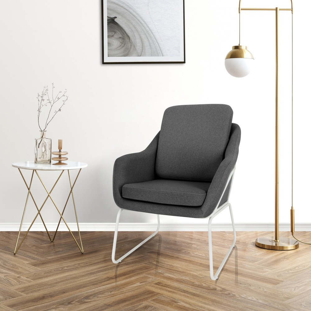 Productafbeelding nr. 3: Loungestoel / relaxzetel hjh OFFICE LAGUNO W stof donkergrijs, 1 zits