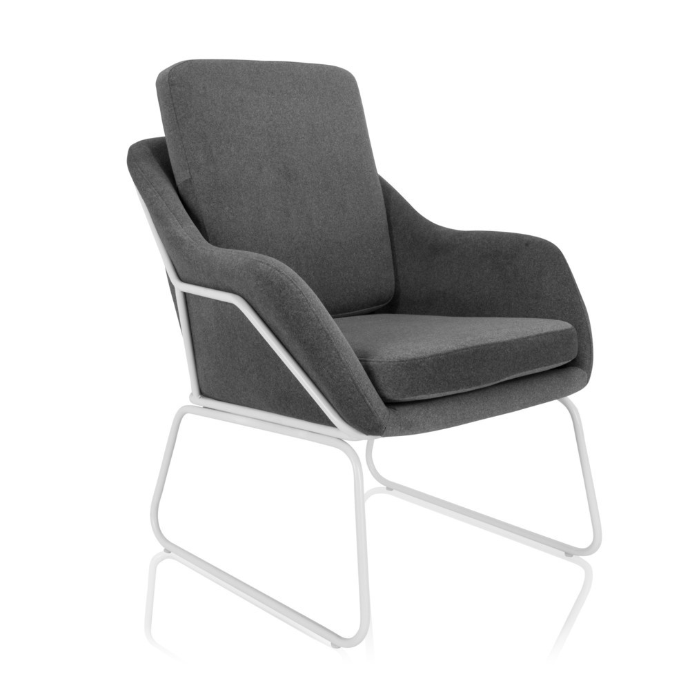 Productafbeelding nr. 6: Loungestoel / relaxzetel hjh OFFICE LAGUNO W stof donkergrijs, 1 zits