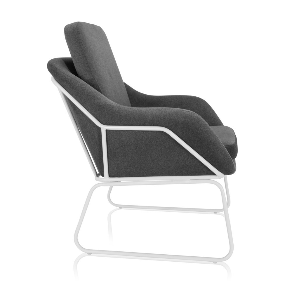 Productafbeelding nr. 7: Loungestoel / relaxzetel hjh OFFICE LAGUNO W stof donkergrijs, 1 zits