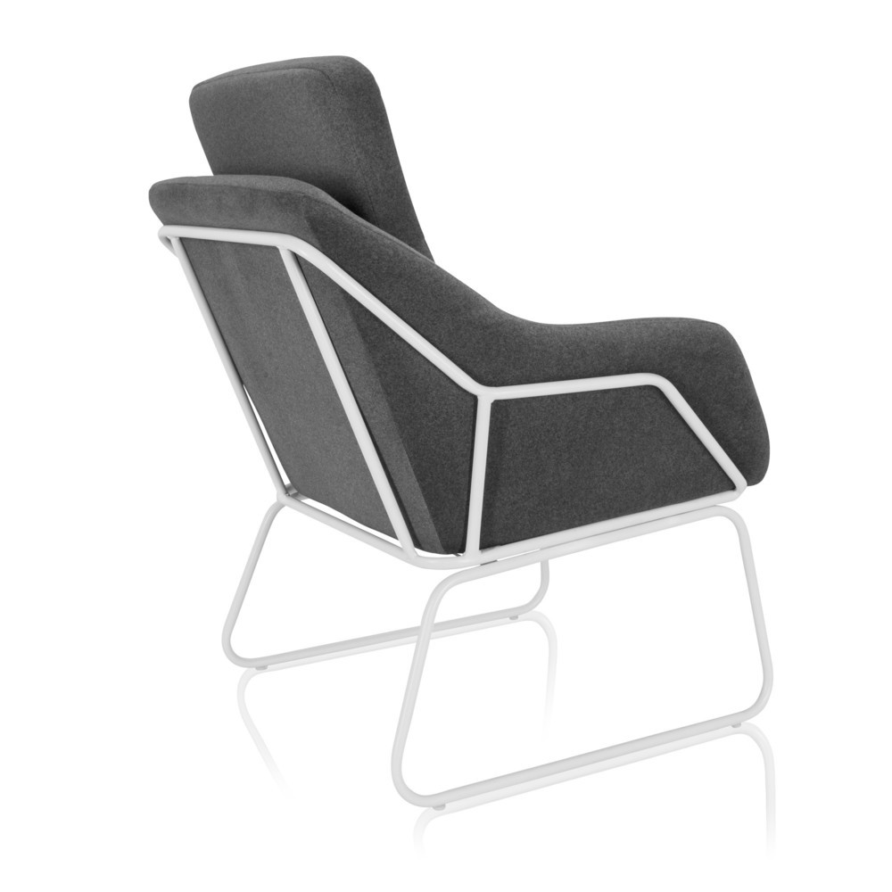 Productafbeelding nr. 8: Loungestoel / relaxzetel hjh OFFICE LAGUNO W stof donkergrijs, 1 zits