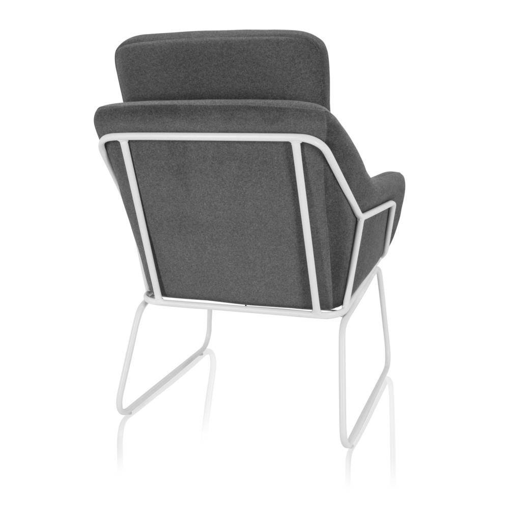 Productafbeelding nr. 9: Loungestoel / relaxzetel hjh OFFICE LAGUNO W stof donkergrijs, 1 zits