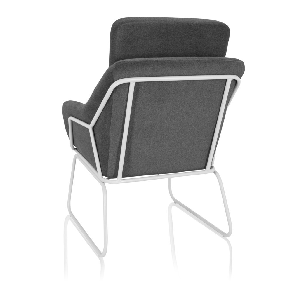 Productafbeelding nr. 10: Loungestoel / relaxzetel hjh OFFICE LAGUNO W stof donkergrijs, 1 zits