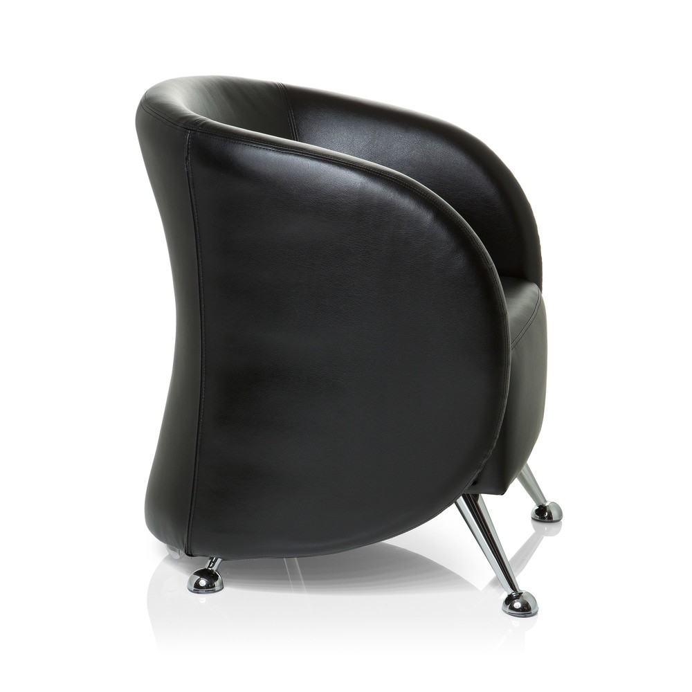 Productafbeelding nr. 3: Loungezetel / clubzetel hjh OFFICE ST. LUCIA kunstleer, zwart