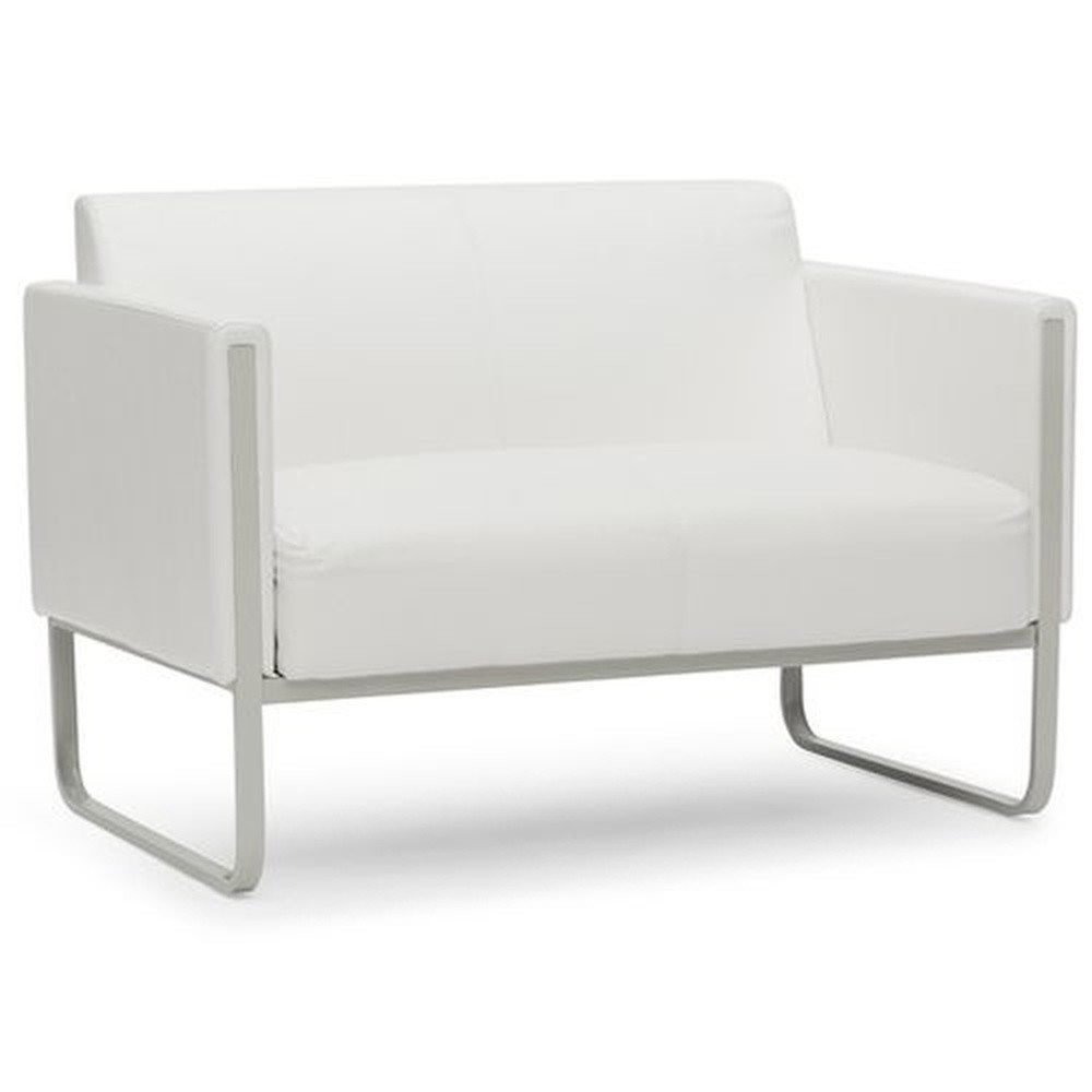 Productafbeelding nr. 3: Loungebank hjh OFFICE ARUBA frame lichtgrijs kunstleer, 2-zits, wit