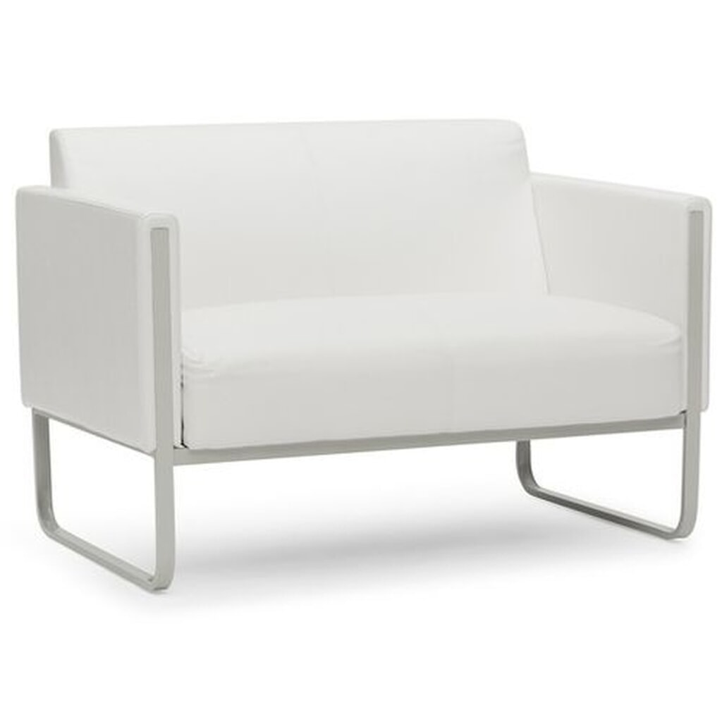 Loungebank hjh OFFICE ARUBA frame lichtgrijs kunstleer, 2-zits, wit Productafbeelding nr. 3: Loungebank hjh OFFICE ARUBA frame lichtgrijs kunstleer, 2-zits, wit