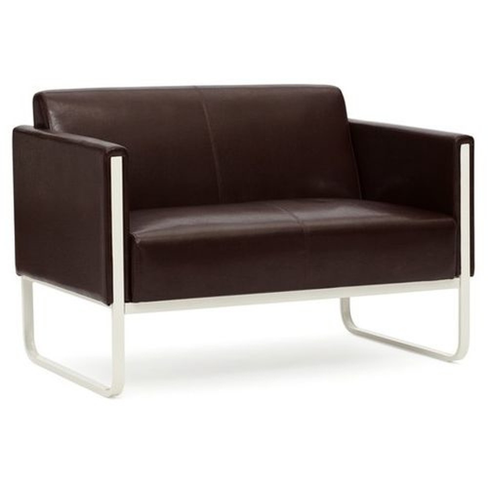 Productafbeelding nr. 3: Loungebank hjh OFFICE ARUBA frame lichtgrijs kunstleer, 2-zits, bruin