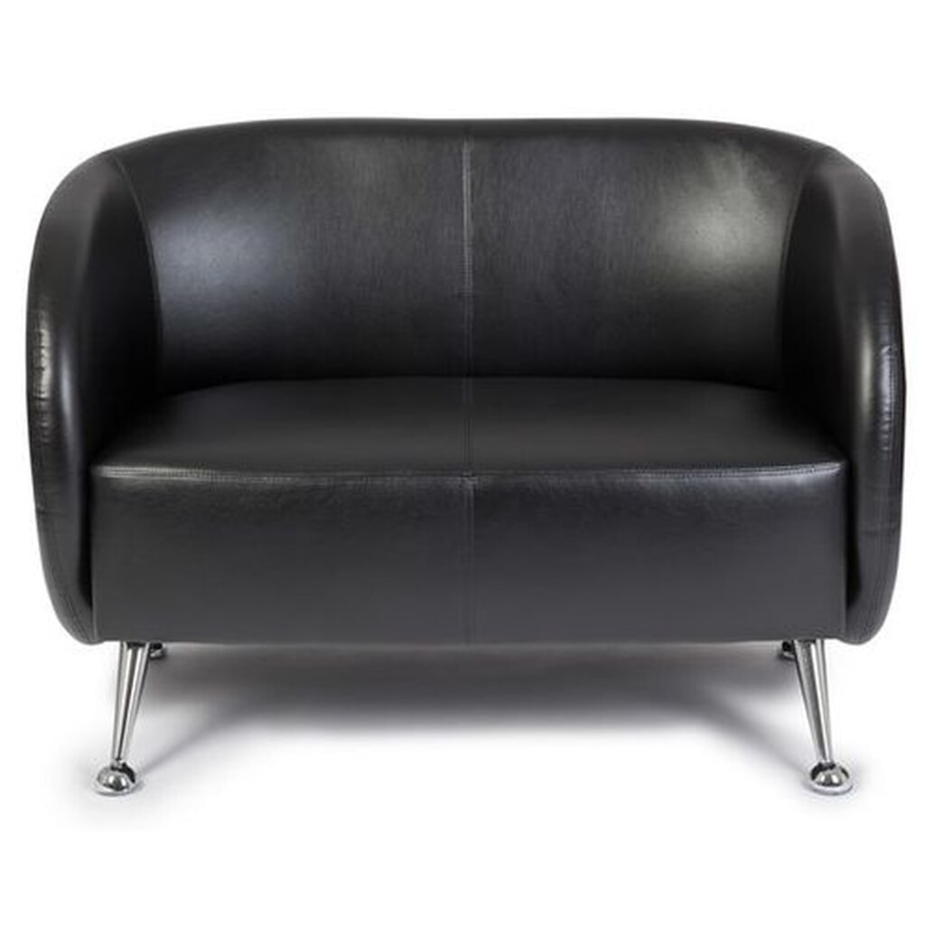 Product afbeelding: hjh OFFICE loungesoFa / clubbank ST. LUCIA kunstleer, 2-zits, zwart
