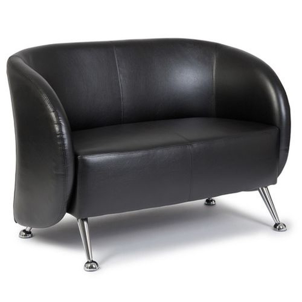 Productafbeelding nr. 3: Loungebank / clubsofa hjh OFFICE ST. LUCIA kunstleer, 2-zits, zwart