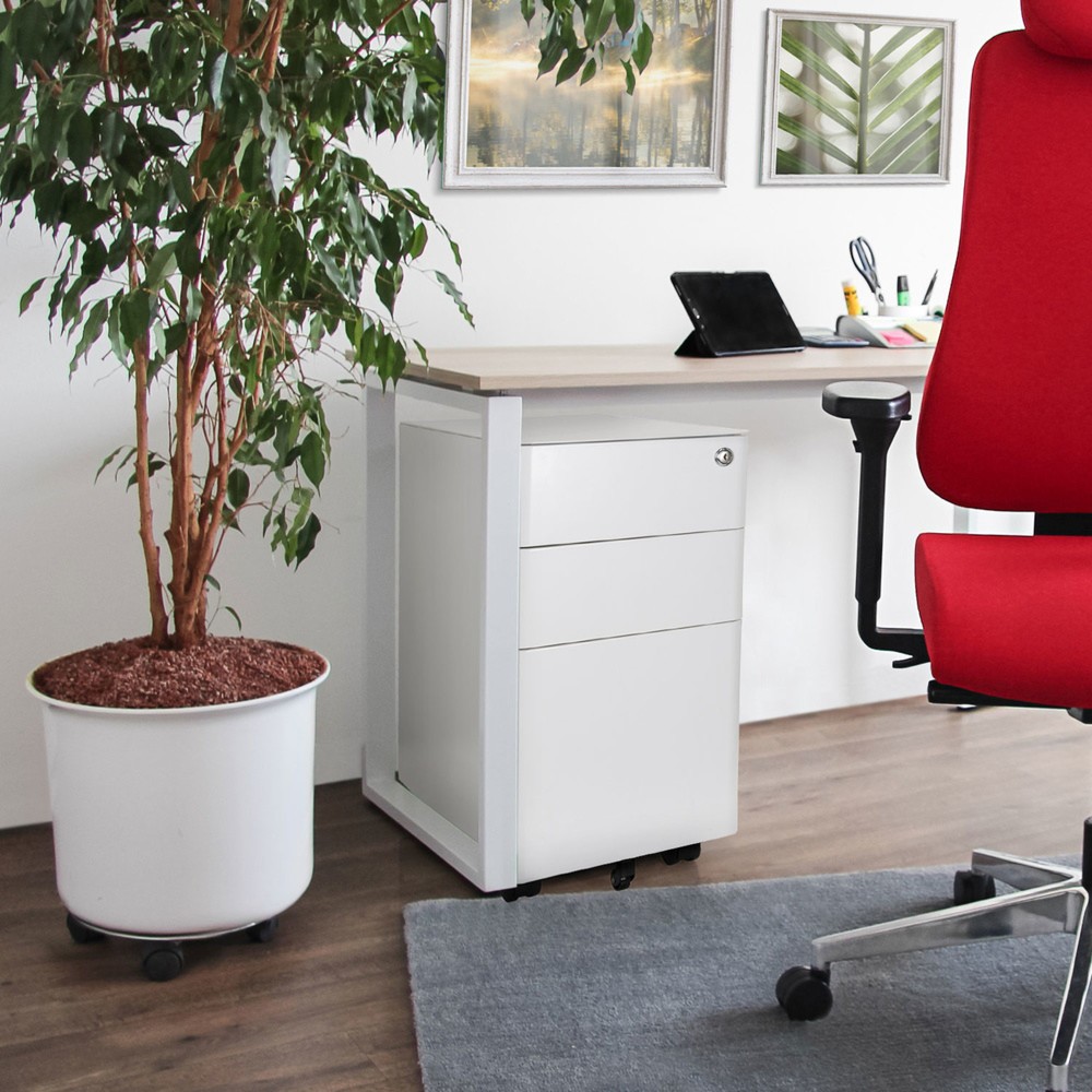 Productafbeelding nr. 3: Ladekast op wielen hjh OFFICE COLOR I metaal, wit