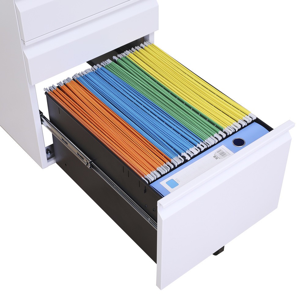 Productafbeelding nr. 6: Ladekast op wielen hjh OFFICE COLOR OS metaal, wit met zitkussen grijs