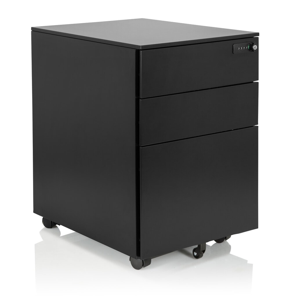 Ladekast op wielen hjh OFFICE COLOR OS I metaal, zwart met cijferslot Productafbeelding nr. 8: Ladekast op wielen hjh OFFICE COLOR OS I metaal, zwart met cijferslot