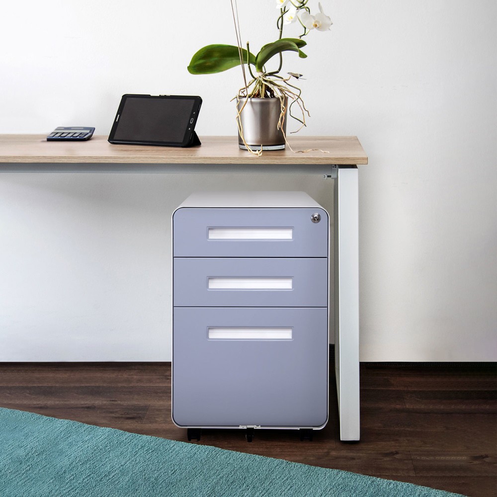 Productafbeelding nr. 7: Ladekast op wielen hjh OFFICE COLOR PLUS I metaal, wit / grijs