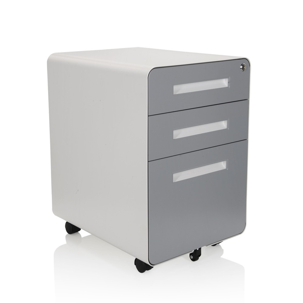 Productafbeelding nr. 8: Ladekast op wielen hjh OFFICE COLOR PLUS I metaal, wit / grijs