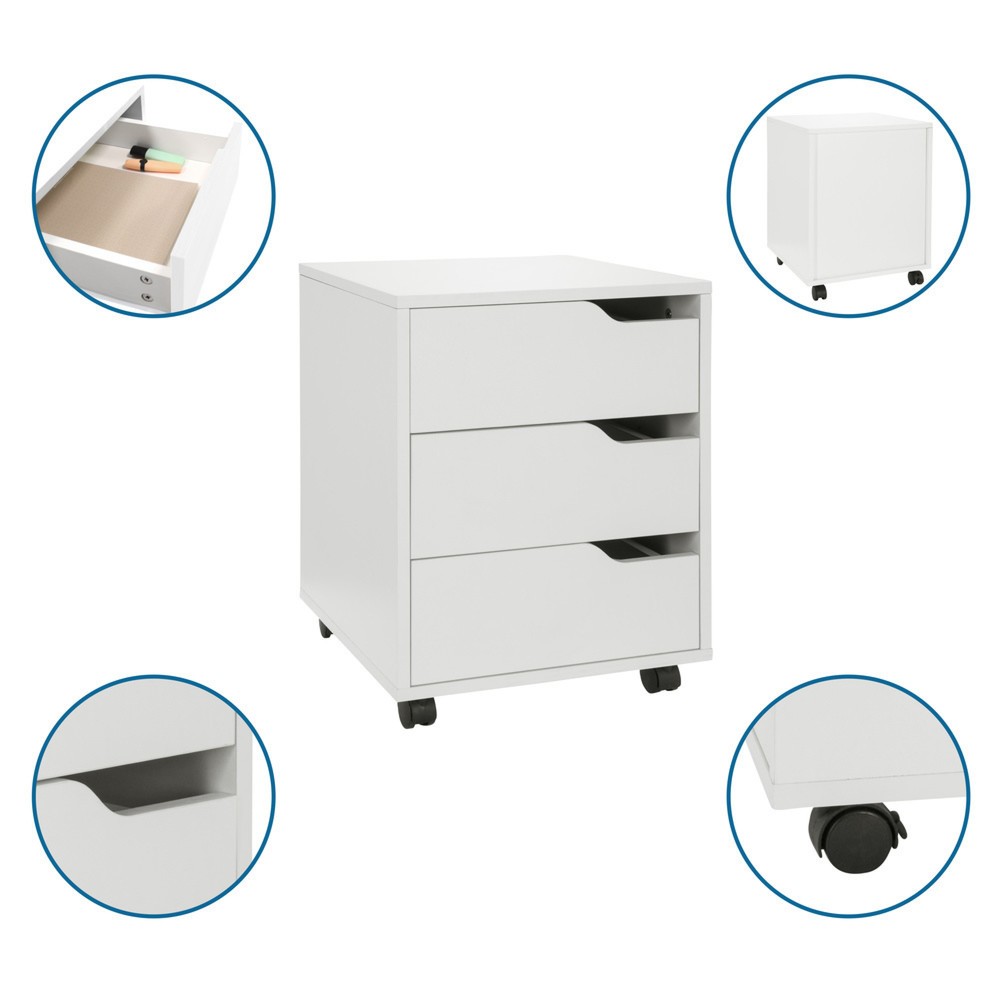 Productafbeelding nr. 2: Ladekast op wielen hjh OFFICE ORGANISER I, wit / wit