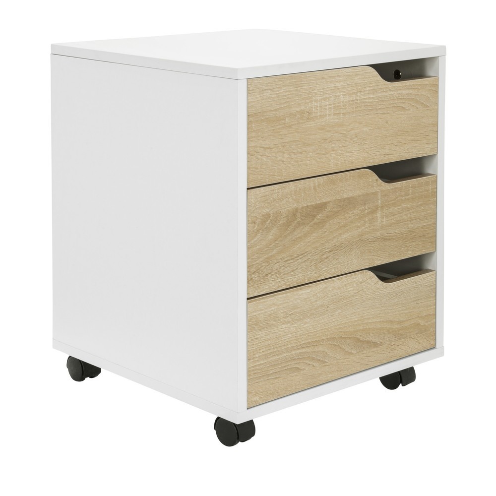 Productafbeelding nr. 4: Ladekast op wielen hjh OFFICE ORGANISER I, eik licht / wit
