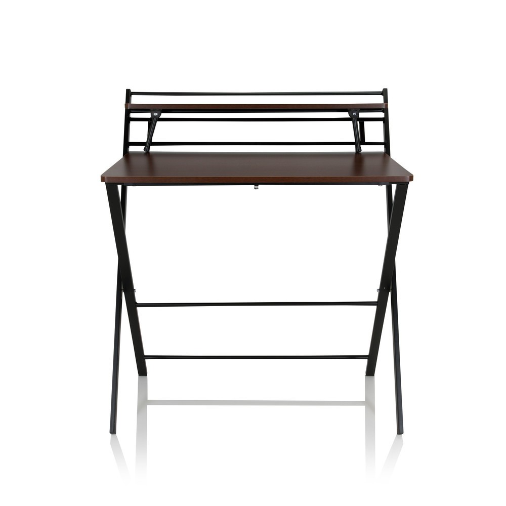 Productafbeelding nr. 1: Bureau / werktafel hjh OFFICE EASY CLAP 92 x 84, walnoot / zwart
