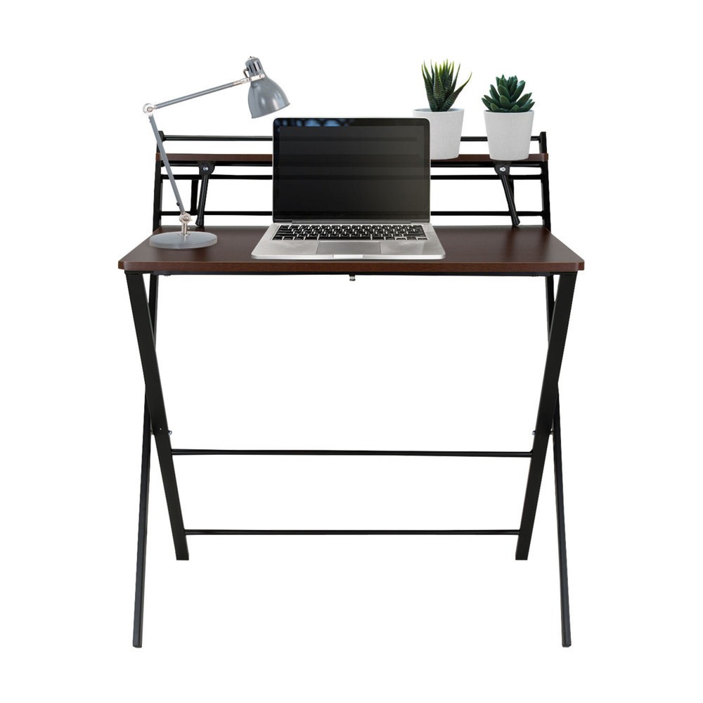 Productafbeelding nr. 2: Bureau / werktafel hjh OFFICE EASY CLAP 92 x 84, walnoot / zwart