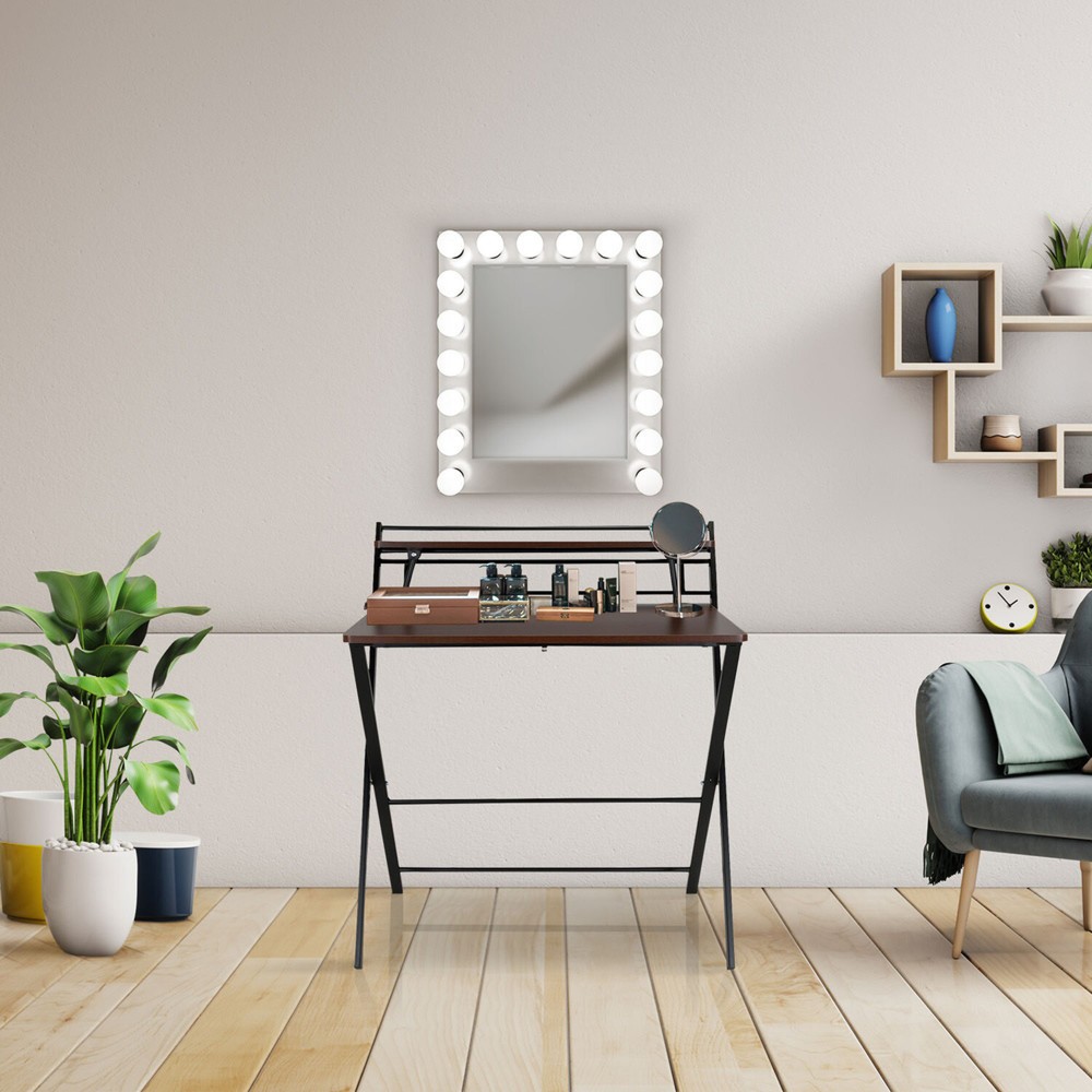 Productafbeelding nr. 8: Bureau / werktafel hjh OFFICE EASY CLAP 92 x 84, walnoot / zwart