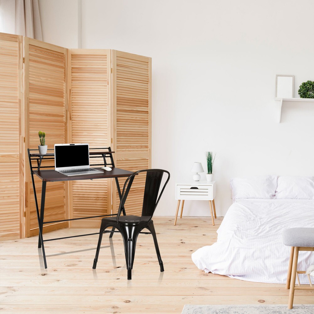Productafbeelding nr. 9: Bureau / werktafel hjh OFFICE EASY CLAP 92 x 84, walnoot / zwart