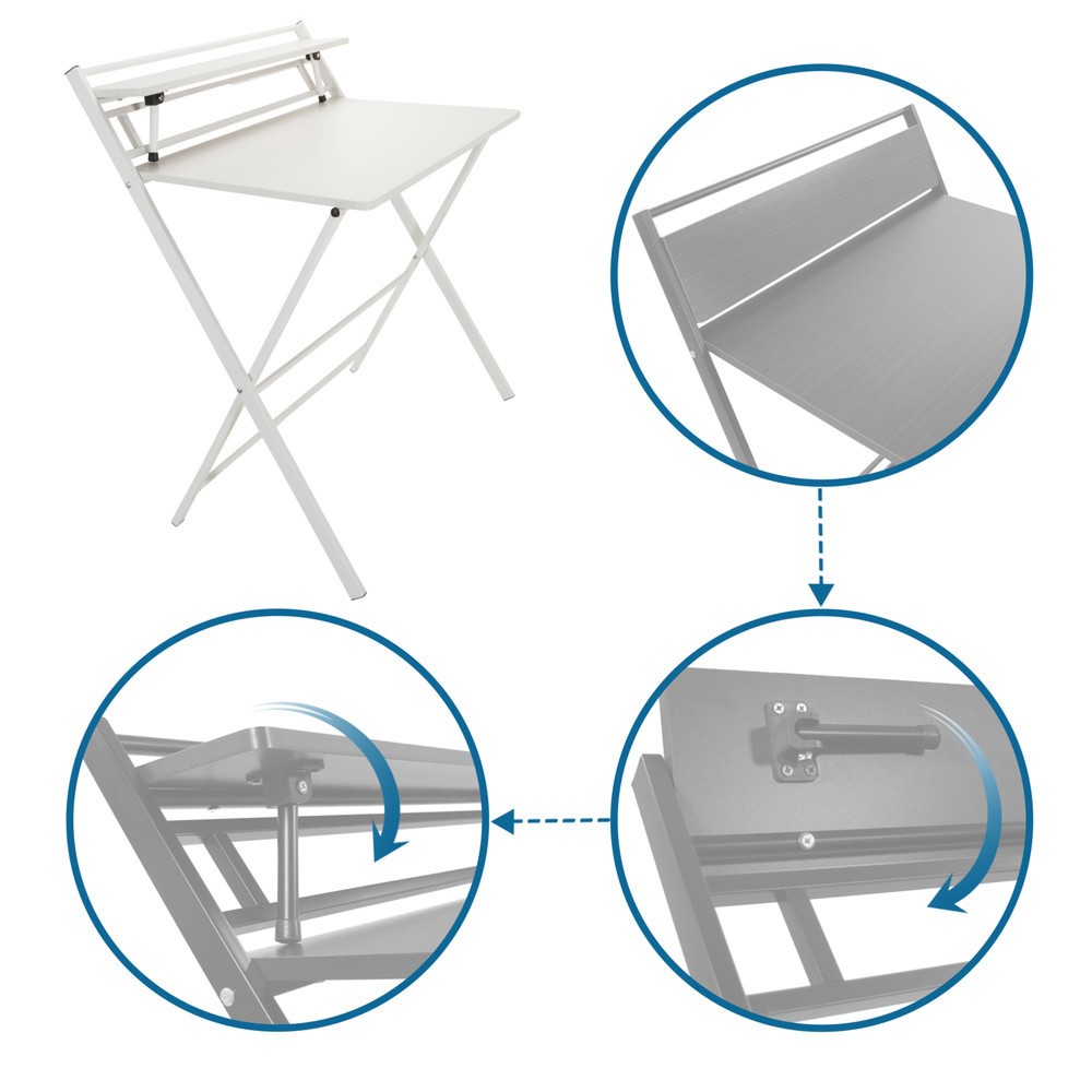 Productafbeelding nr. 3: Bureau / werktafel hjh OFFICE EASY CLAP 92 x 84, wit / wit