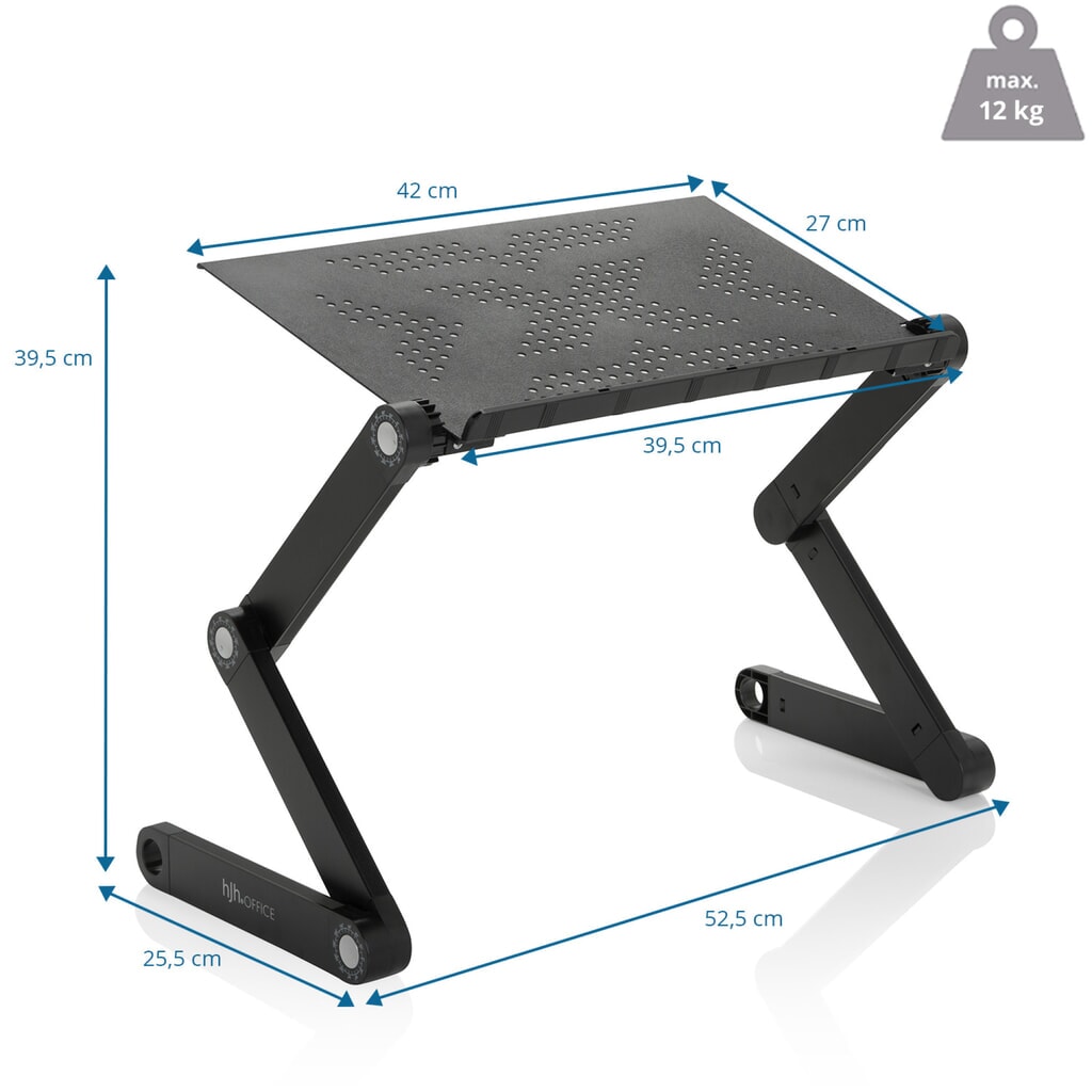 Productafbeelding nr. 5: Zit-sta bureau-opzetstuk hjh OFFICE VM-SA II klapbaar aluminium, zwart