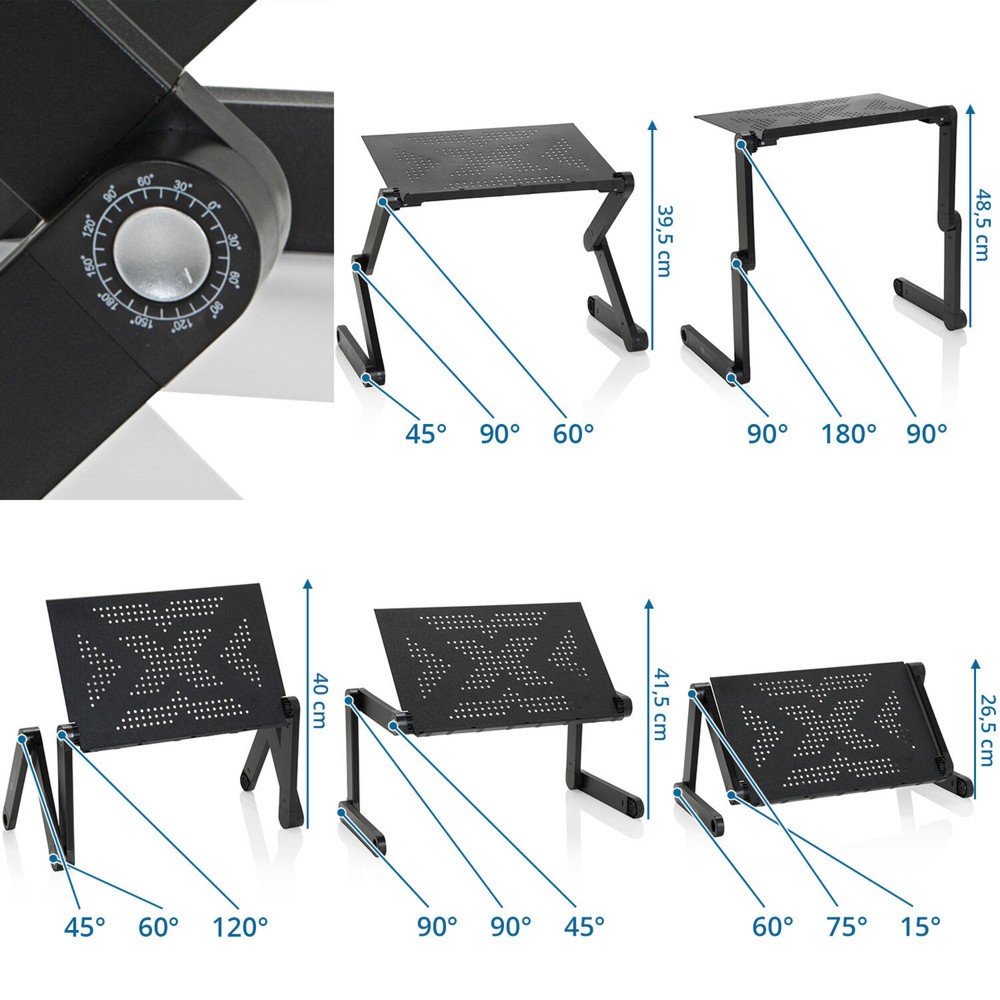 Productafbeelding nr. 8: Zit-sta bureau-opzetstuk hjh OFFICE VM-SA II klapbaar aluminium, zwart
