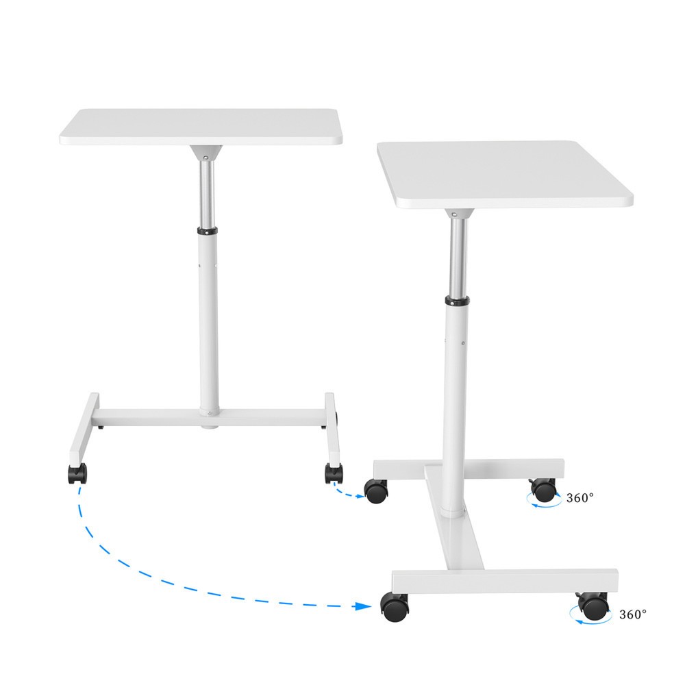 Productafbeelding nr. 4: Statafel / laptopstandaard OFFICE STAND VM-SU met gasdrukveer & wielen, wit