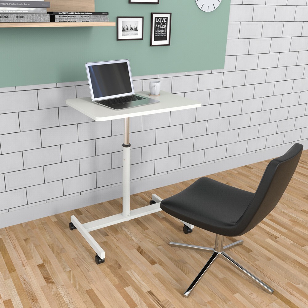 Productafbeelding nr. 6: Statafel / laptopstandaard OFFICE STAND VM-SU met gasdrukveer & wielen, wit
