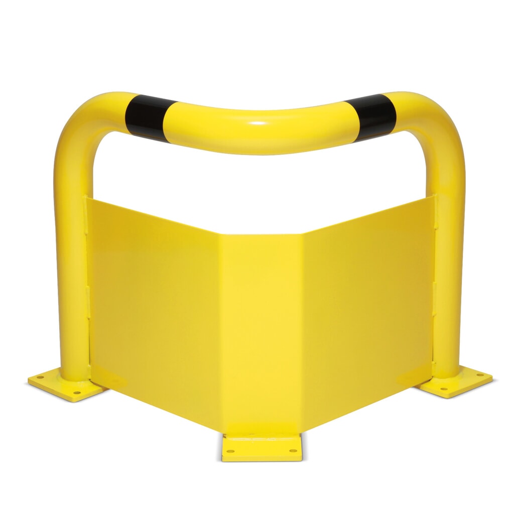 Beschermbeugel MORAVIA, met onderrijbeveiliging, voor buiten, hoekvormig, hxl 350 x 600 mm Product afbeelding: Beschermbeugel MORAVIA, met onderrijbeveiliging, voor buiten, hoekvormig, hxl 350 x 600 mm