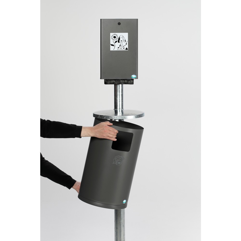 Productafbeelding nr. 3: Hondentoilet VAR®, zakjesdispenser + afvalbak, ijzer metallic