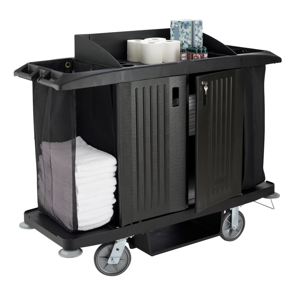 Productafbeelding nr. 2: Hotelwagen Rubbermaid®, zwart, hxbxd 1.270 x 559 x 1.524 mm