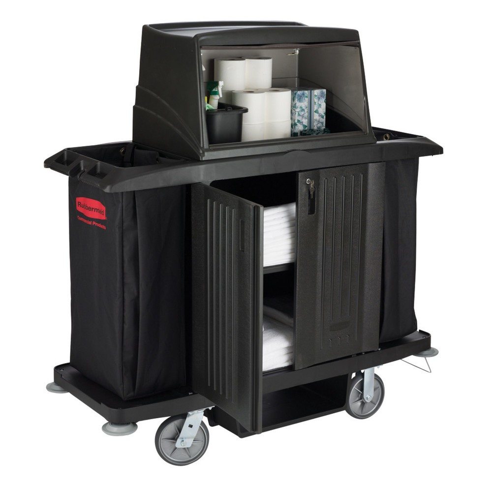 Productafbeelding nr. 3: Hotelwagen Rubbermaid®, zwart, hxbxd 1.270 x 559 x 1.524 mm